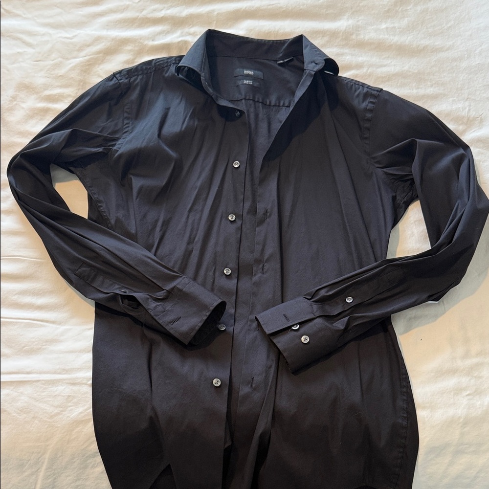 HUGO BOSS Black Slim Fit Dress Shirt
